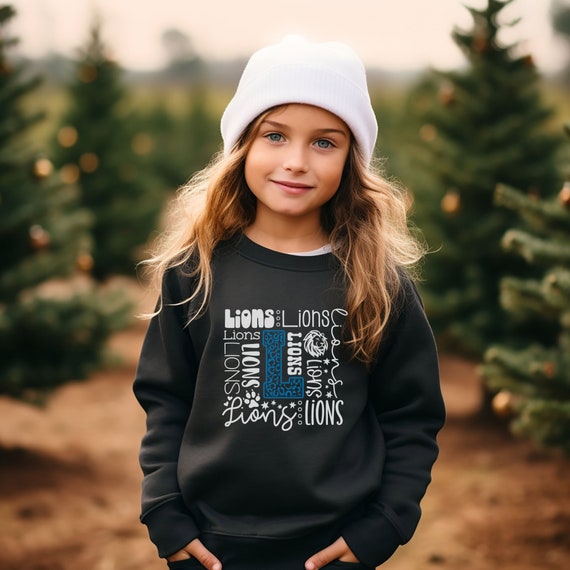 Lions Football Lions Sweatshirt Kids Lions Sweatshirt Detroit Football Sweatshirt Lions Football Shirt lions Sweatshirt Youth Etsy