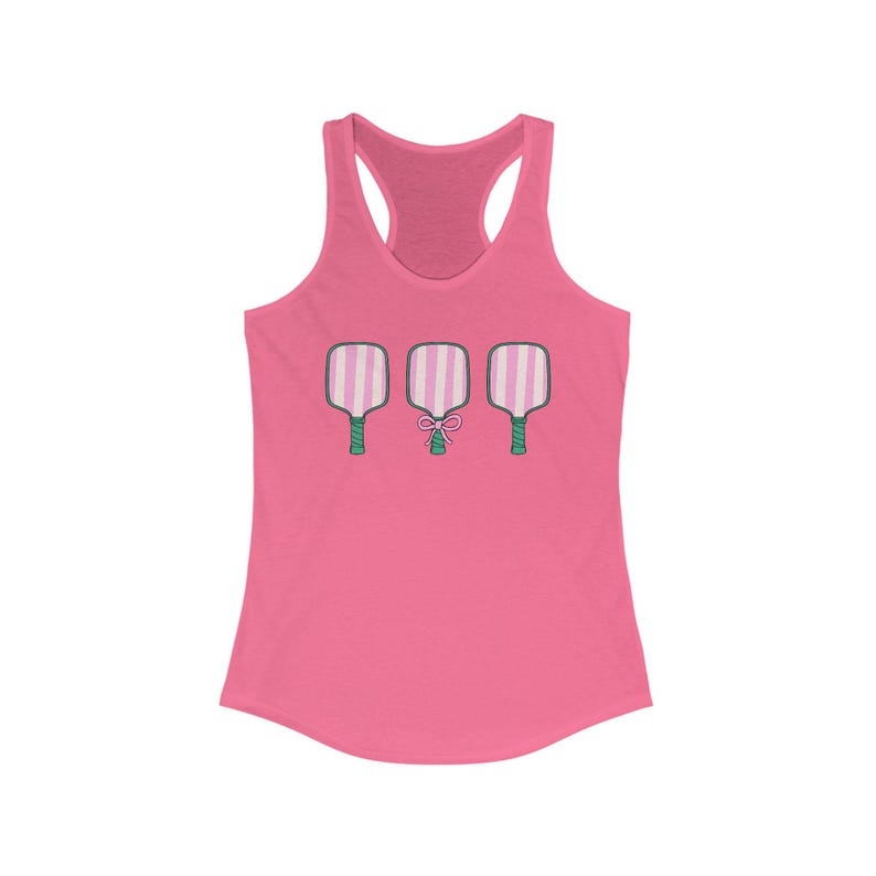 regata de pickleball, camiseta de pickleball preppy, camiseta de pickleball preppy, laços de pickleball, regata feminina estilo nadador, camiseta de pickleball feminina imagem 3