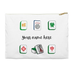 Personalized mahjong bag, custom mahjong bag, monogram mahjong bag, mahjong gifts, mahjong pouch, mahjong purse, mahjong bag