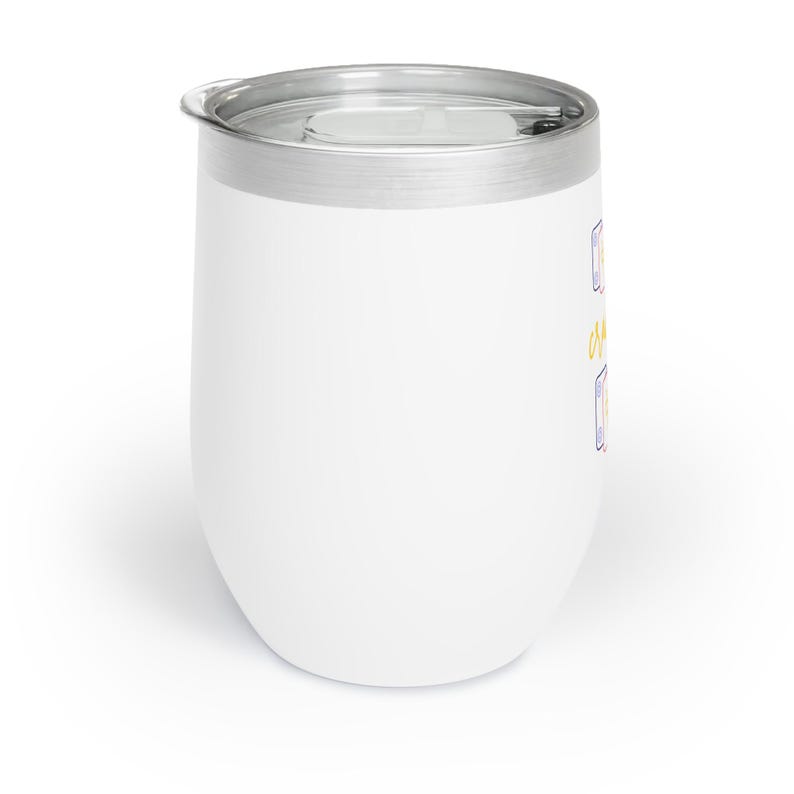 Mah jong tumbler, Mah jong gift, Mah jongg gifts, Mah jong wine glass, mahjongg wine glass, Chill Wine Tumbler image 4