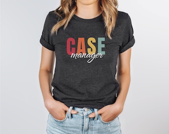 Case-Manager-Kurzarm-T-Shirt, Case-Manager-T-Shirt, Case-Manager-Shirt, Case-Manager-T-Shirt, Geschenk für Case-Manager, Verhaltensgesundheits-Shirt