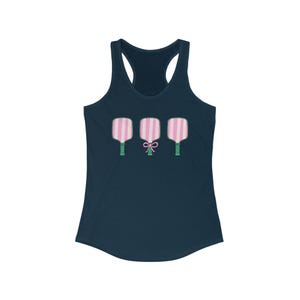 regata de pickleball, camiseta de pickleball preppy, camiseta de pickleball preppy, laços de pickleball, regata feminina estilo nadador, camiseta de pickleball feminina imagem 6