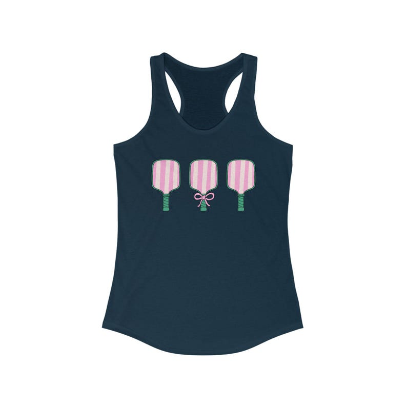 regata de pickleball, camiseta de pickleball preppy, camiseta de pickleball preppy, laços de pickleball, regata feminina estilo nadador, camiseta de pickleball feminina imagem 6