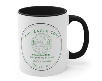 Camp eagle cove Accent Coffee Mug, 11oz, eagle cove mug, camp eagle cove mug, camp eagle cove gift
