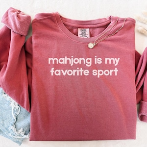 Mahjong Sweatshirt, mahjongg, mahjong gift, Perfect for Game Nights, mahj gift, mahjong is my sport, funny mahj gift, mahjong shirt