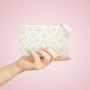 Daisy Geldbörse, Daisy Mini Clutch, Daisy Geldbörse. Retro floral, kleine Geldbeutel, Leder Clutch, Blumen Geldbeutel, Blumen Clutch, Geldbeutel für Mädchen