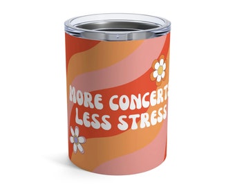 Retro Tumbler, concert lovers gift, concert goer gift, concert tumbler, concert cup, concert gift