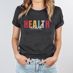 Health coach, maglietta Health coach, maglietta per l&#39;assistenza sanitaria, maglietta per il benessere, maglietta per la salute comportamentale, maglietta Health coach, maglietta Health coach