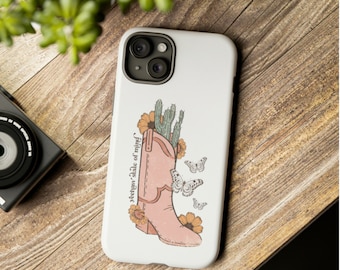 Cowgirl phone case, cowgirl Tough Cases, cowboy boots phone case, pink cowboy phone case, cowgirl iphone 15 case, aesthetic phone case