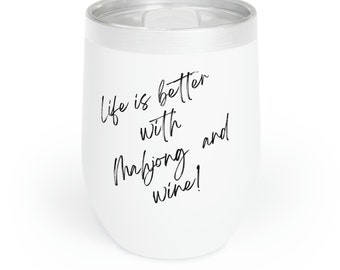 Copo de vinho frio Mahjong, copo de mahjong, presente de mahjong, copo de mahjong, caneca de mahjong, vidro de mahjong, presentes de mahjong