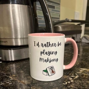 Id rather be playing mahjong coffee Mug, mahjong mug, mahjong humor, mahjong gift, mahjong mug gift, mahjong mug, mahjong gifts