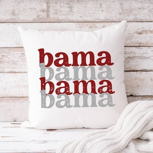 Bama Square Pillow, Alabama pillow, graduation gifts, college gift, back to school gift, Bama gifts, Bama decor, Bama dorm room, Bama pillow