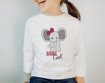 Bama girl Toddler Long Sleeve Tee, Bama toddler shirt, Bama toddler Tee, Alabama toddler shirt, toddler Alabama shirt, Bama girl shirt