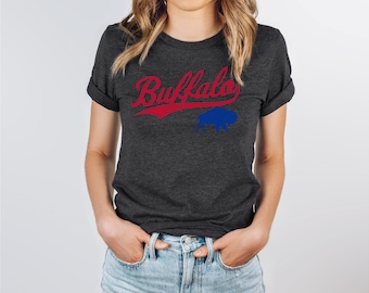 Buffalo Short Sleeve Tee, Buffalo shirt, Buffalo football shirt, retro Buffalo shirt, Buffalo Tshirt, Buffalo Tee, Buffalo football apparel