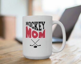 Taza grande mamá de hockey, taza de mamá de hockey, taza de hockey, regalo de mamá de hockey, artículos de mamá de hockey, artículos para beber de mamá de hockey, regalos de hockey, taza deportiva