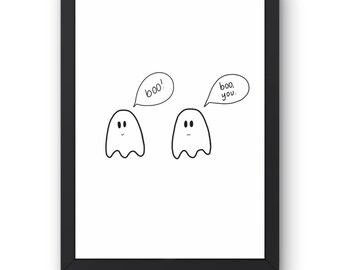 Halloween Art; Ghosts; Funny Art; Wall Art; Summerween