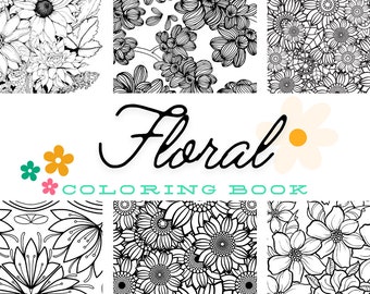 Floral Coloring Book for Adults & Kids