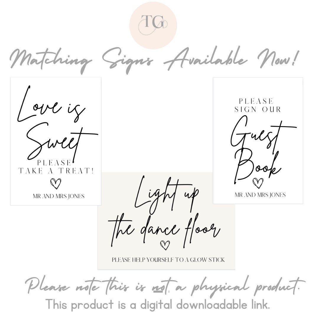 Very Sweet Sign Editable Wedding Sweet Sign - Etsy