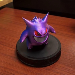 Multicolor 3D Printed Ghost Figure – Fan-Inspired Display Toy – Purple Gengar Style