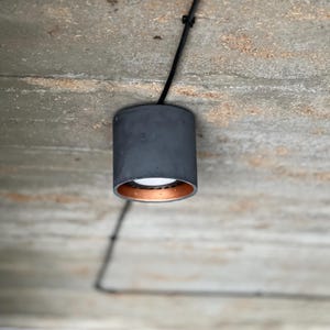 Concrete lamp ceiling modern handmade colors. Loft-style. Industrial. Cooper silver gold. Individual custom colors.