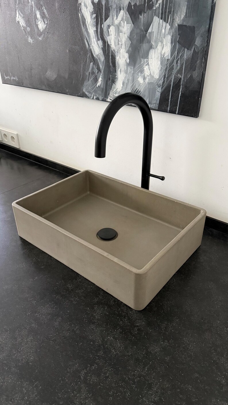 Gallery Detail: Concrete Sink Handmade Bathroom Basin