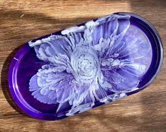Resin purple bloom tray