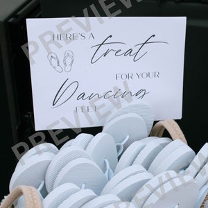 Wedding Gift Flip Flops for Dancing Sign