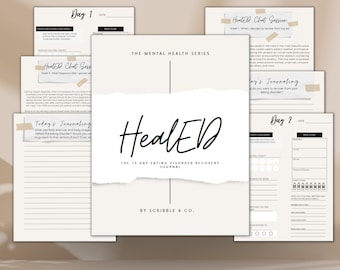 HealED | 75-Day Eating Disorder Recovery Journal | Guided-Journal Sessions, Meal-plans, and Intuitive Eating Training