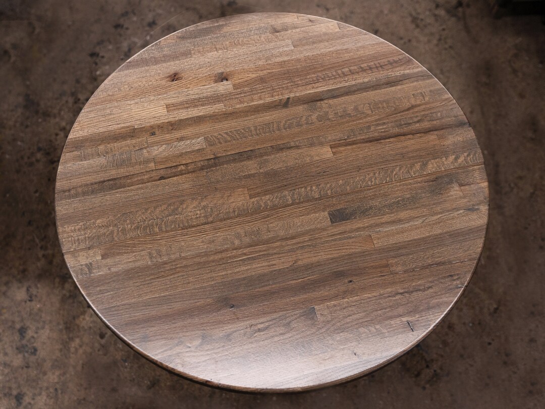 Hardwood Butcher Block Round Table, Counter, Desk Top Island Bar Custom Pick Your Size & Color