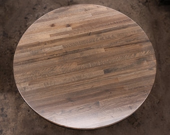 Hardwood Butcher Block Round Table, Counter, Desk Top | Island | Bar | Custom - Pick Your Size & Color