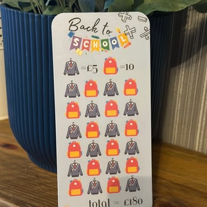 Back to School Ersparnisse-Tracker