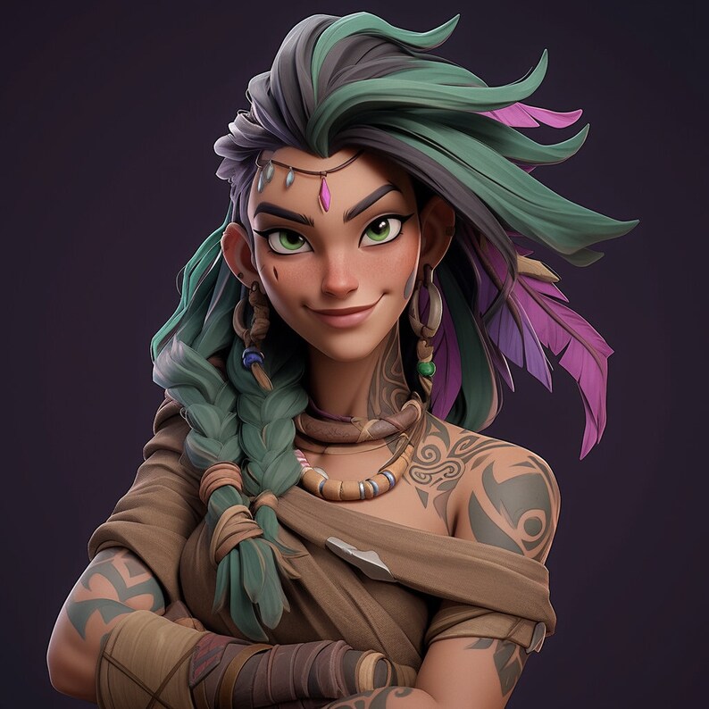 3D Cartoon Character Portrait: Dnd Concept Art - Etsy