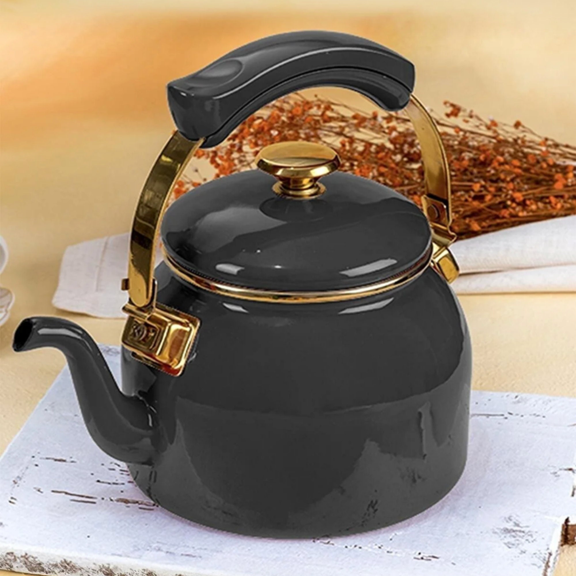 Willow & Everett Whistling Tea Kettle For Stove Top - 3 Liter