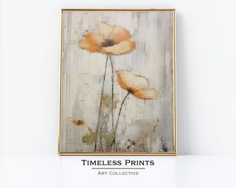 Vintage Floral Artwork "Whispers of the Past" | Art decor, Flower Painting, printable DIGITAL DOWNLOAD