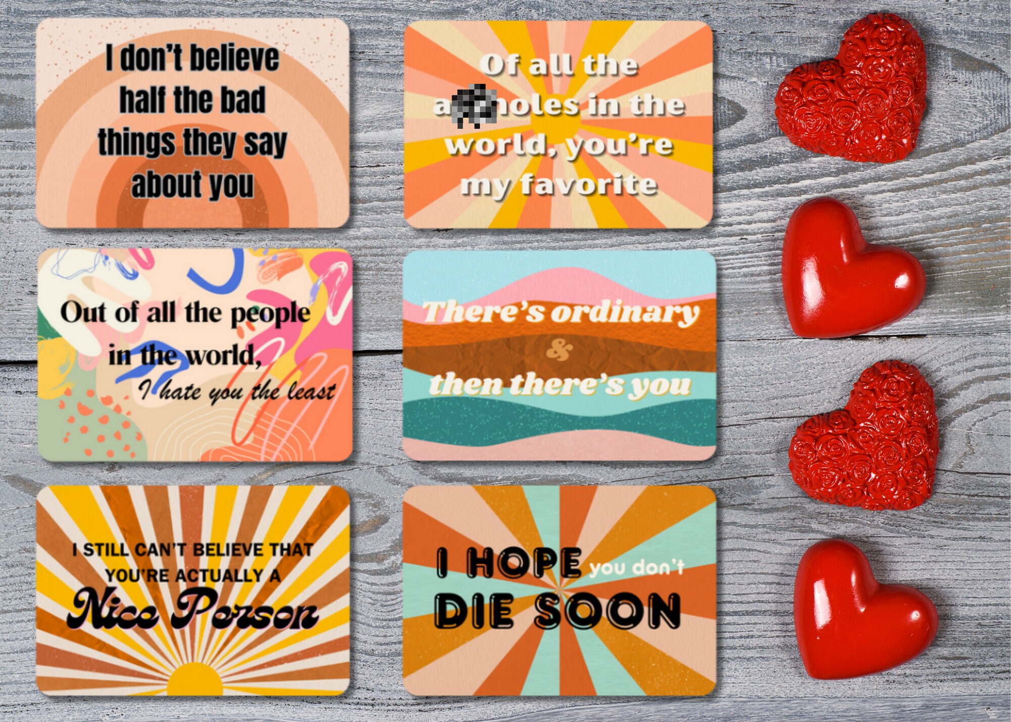 Funny Compliment Valentine's Day Cards for Friends/coworkers. Digital