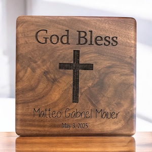 custom first communion keepsake box engraved name and date walnut wood gift baptism christening communion keepsake gift for child idea