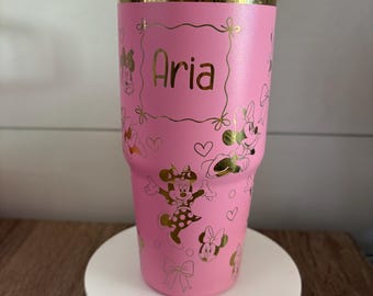 Personalized Kids Tumbler: 14 oz Engraved Stainless Steel mouse Cup