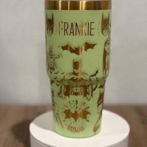 personalized superhero tumbler for kids custom engraved name 14 oz stainless steel cup birthday gift school tumbler customized drinkware