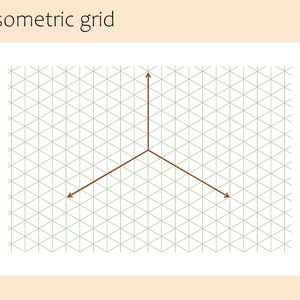 Isometric Grid Paper: Digital Download for 3D Drawings