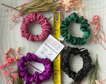 Small Satin Scrunchies, Hair  Srunchies, Womans Accesories, Kids, sets gif for her, Elastic hair care, Hair Tie