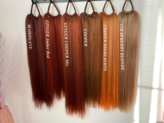 Foxy Red SHADES Ponytail Extension Ginger, Cooper, Mahogany Fake Ponytail, Band Rubber NoClipIn, Hair Extension, Wig, Ombre,Natural Color