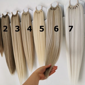 Personnalisation de la couleur des extensions de queue de cheval, je vais mélanger vos couleurs Fausse queue de cheval, élastique NoClipIn, Extension de cheveux, Perruque, Ombre, Couleur naturelle image 2