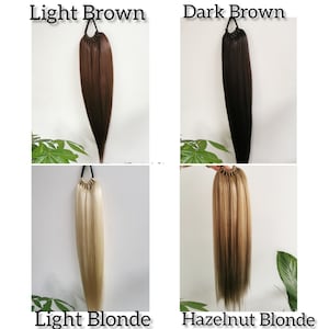 Personnalisation de la couleur des extensions de queue de cheval, je vais mélanger vos couleurs Fausse queue de cheval, élastique NoClipIn, Extension de cheveux, Perruque, Ombre, Couleur naturelle image 3