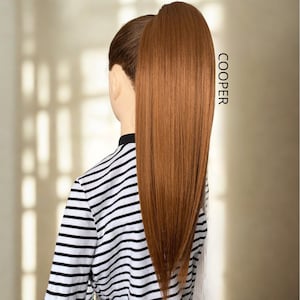 Foxy Red SHADES Ponytail Extension Ginger, Cooper, Mahogany Fake Ponytail, Band Rubber NoClipIn, Hair Extension, Wig, Ombre,Natural Color COOPER