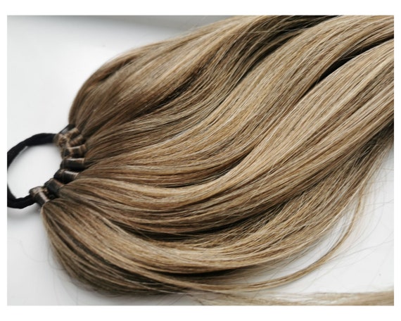 Ponytail Extension Baleyage highlights hair Natural Colour Synthetic Festival Fake Ponytail Dreads Wig Kids Weding Decoration Party Summer