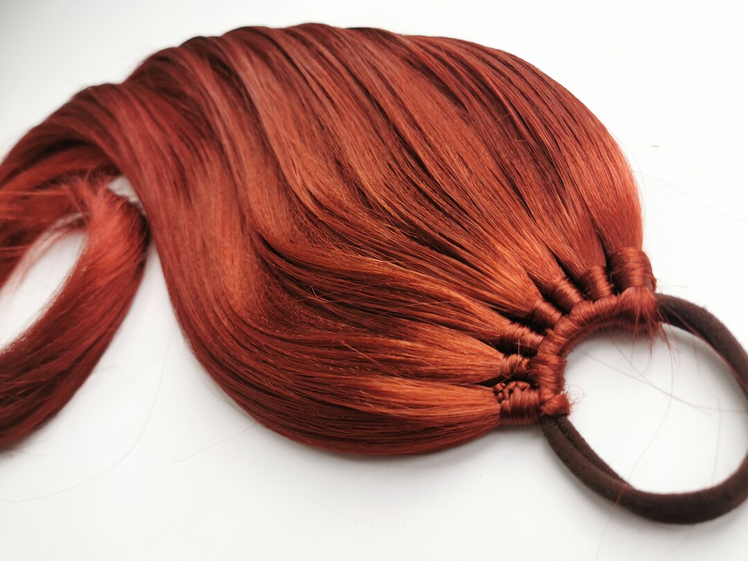 Ginger Ponytail Extensions 1828inch Synthetic Clip Elastic Band