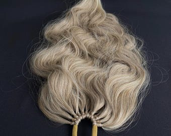 Blonde ASH Ponytail Extension Wavy Curly Colour Blonde hair Synthetic Festival Fake  Wig Kids Weeding Decoration Party dance Hair extesnion