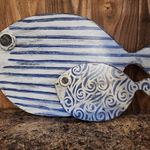 Wooden Fish art for the wall, fish art, rustic wooden fish, nautical decor, rustic decor, beach decor, gift