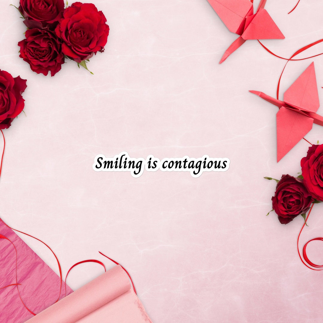 Smiling is Contagious Stickers - Etsy