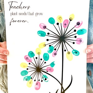 Teacher Appreciation Gift, DIY Teacher Gift, Keepsake From Students, End of Year Gift, Fingerprint Gift